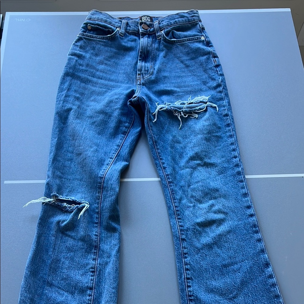 BDG Blue Distressed Jeans - Picture 2 of 6